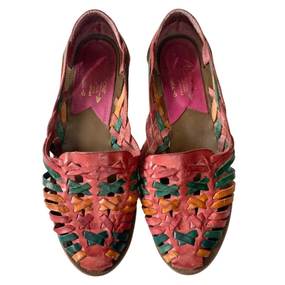 Vintage Apache Multicolour Huaraches Leather Sandals